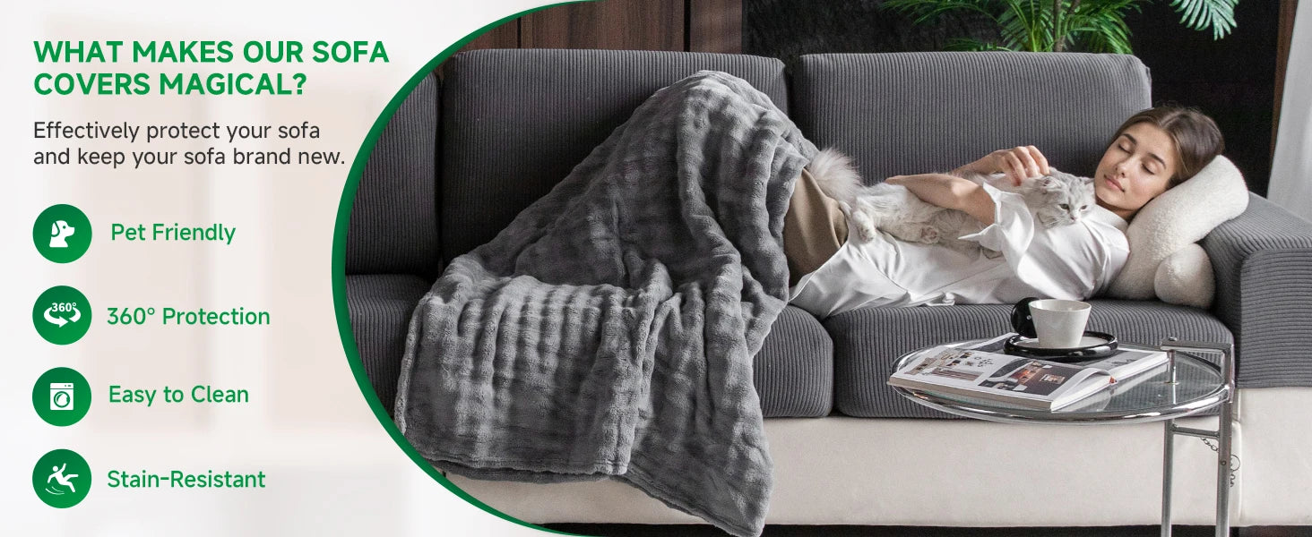 Waterproof Sofa Cover Luxury Adjustable Elastic Couch Cover for Living Room Sofa Seat Cover 1 2 3 4 seater l shaped full set