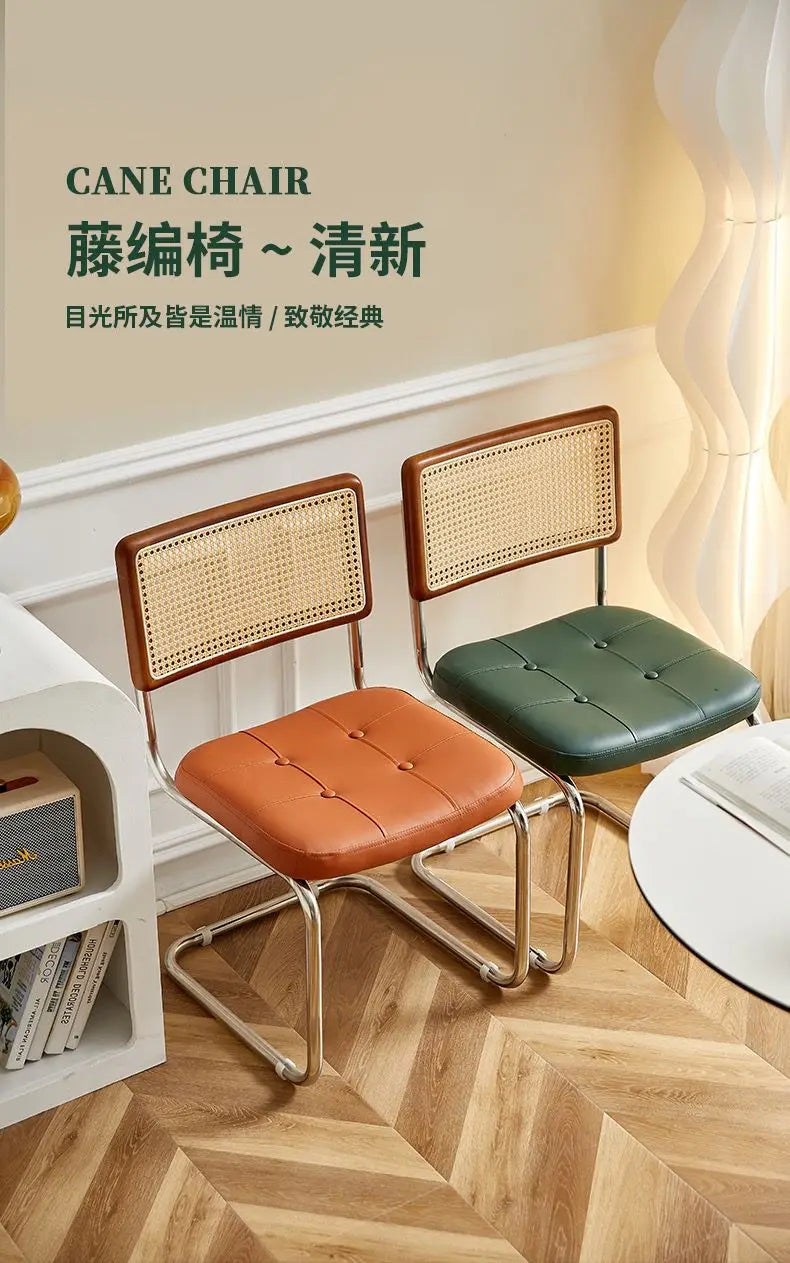 Mid-Century Modern Dining Chairs with Metal Frame, Multiple Styles Leisure chair for Kitchen, Living Room, Office , Muebles