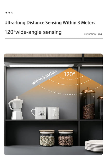 Night light LED Cabinet Light USB Rechargeable Motion Sensor Light Suitable For Kitchen Wardrobe Cabinet Lighting 30cm/40cm/50cm