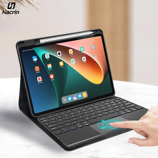 Funda con teclado para Xiaomi Mi Pad 6 Pro, funda con teclado para Redmi Pad SE de 11 pulgadas (2023), funda para tableta MiPad 5 Pro con teclado
