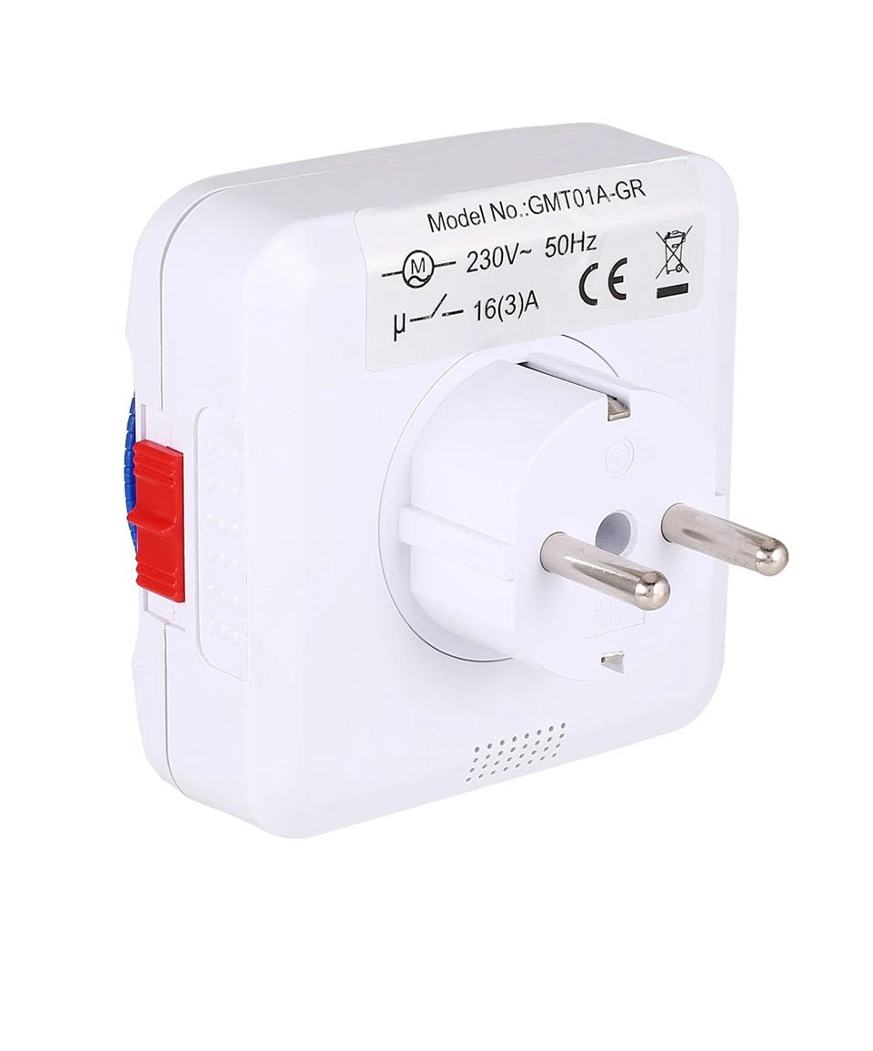 Temporizador de 24 horas para UE/EE. UU., enchufe con temporizador, conexión a tierra mecánica, programable, con cuenta regresiva inteligente, interruptor de bucle, apagado automático