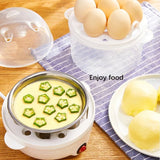 Automatic Electric Egg Steamer Multifunctional Electric Egg Boiler Double-Layer Egg Cooker Mini Kitchen Breakfast Machine