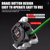 Laser Tape Measure Self-locking High-precision Steel Tape Black Fluorescent Wear-resistant Fall Resistant Digital Metric Tape