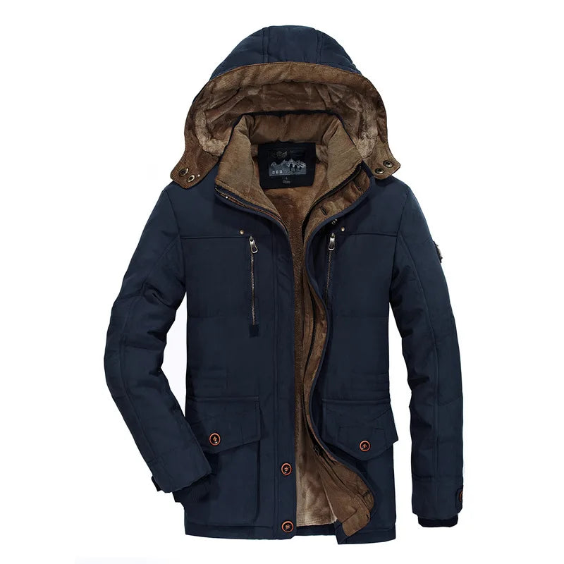 Winter Jacket Men's Parkas 6XL Oversized Thicken Male Coat High Quality Fleece Casual Padded Jackets Men Clothing Outwear T3F029