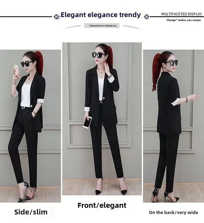 Spring Autumn Popular Women's Suit Set Three Pieces Fashionable Elegant Summer New Arrival Professional Clothing Outerwear