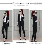 Conjunto de traje de tres piezas para mujer, elegante y a la moda, para primavera y otoño, ropa profesional de verano, novedad