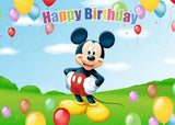 Disney Cartoon Theme Photography Background, Mickey, Minnie Mouse, Baby Shower, Happy Birthday, Gender Reveal, Banner for Children, 1Set 
