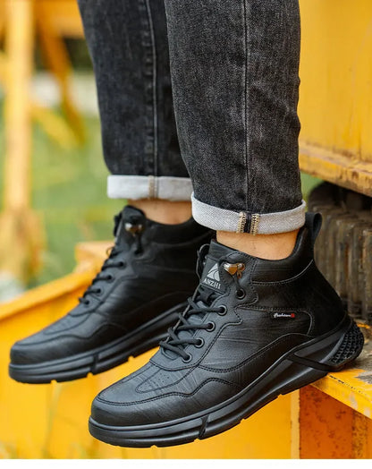 waterproof safety sneaker for men winter anti-slip boots man construction indestructible black work boots steel nose work shoes