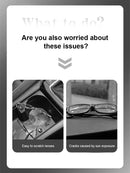 SEAMETAL Cowhide Sun Visor Glasses Holder Premium Leather Wear-Resistant Sunglasses Protective Box Auto Eyeglasses Storage Case