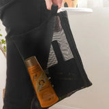 Portable Large Capacity Mesh Cosmetic Bag Zipper Bag Pencil Cases Storage Toiletry Bag Transparent Square Bag Makeup Bag Ladies