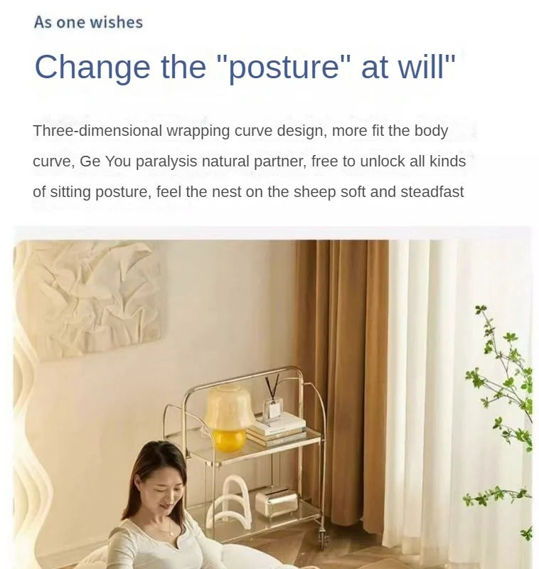 Lazy sofa, small sofa for lying down and sleeping, bedroom balcony leisure chair, cream style lazy chair, tatami chair