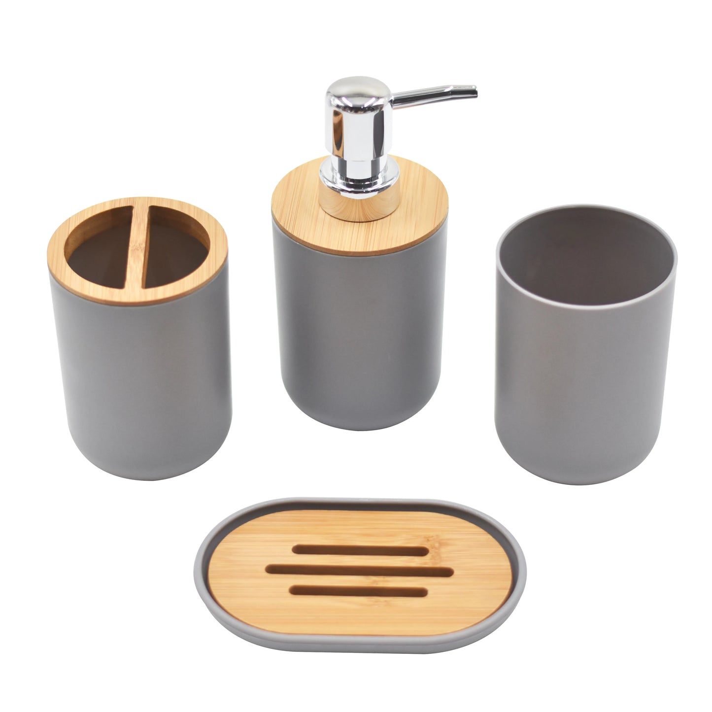 Bathroom Accessories Set Soap Dispenser Bottle Dish Washroom Toothbrush Holder Cup Suit Lotion Rack Toilet Brush Garbage Can