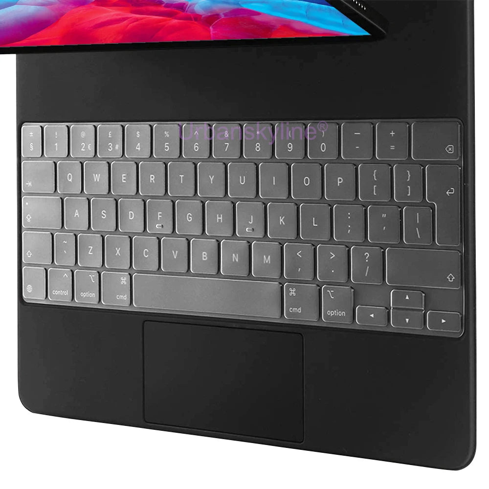 Funda con teclado para iPad Pro 12.9, Pro 11, Magic Keyboard 10.5, Air 5, 4, 3, 7, 8, 9 y 10, funda inteligente de silicona con protector de TPU, UE