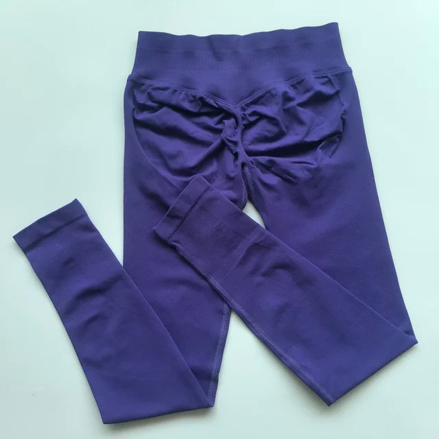 Impact Leggings Women Scrunch Seamless Yoga Legging Gym Sports Pants Low Waist Ribbed High Stretch Fitness Workout Tights 