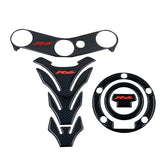 R6 Sticker 3D Carbon Look Motorcycle Tank Pad Protector Stickers Case for Yamaha YZF600 YZF-R6 R6S Tankpad Decals