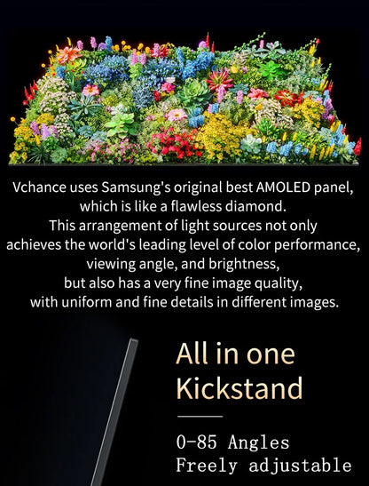 VCHANCE 15.6'' 4K OLED Portable Monitor Touchscreen 16:10 100%DCI-P3 Office Display for Mini PC Laptop Phone XBox Switch Macbook