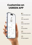 UGREEN HiTune Max5 Hybrid Active Noise Cancelling Earphone Wireless Over Ear Bluetooth Headphones 90H Playtime Hi-Res Audio LDAC