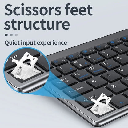 Juego de teclado y ratón Bluetooth recargables Jomaa-Slim, USB 2.4G, inalámbrico, ideal para portátiles y ordenadores. 