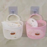 Cute Reusable Kitchen Hanging Baskets Wall-mounted Cartoon Storage Basket Space-Saving Sausage Mouth Organizer