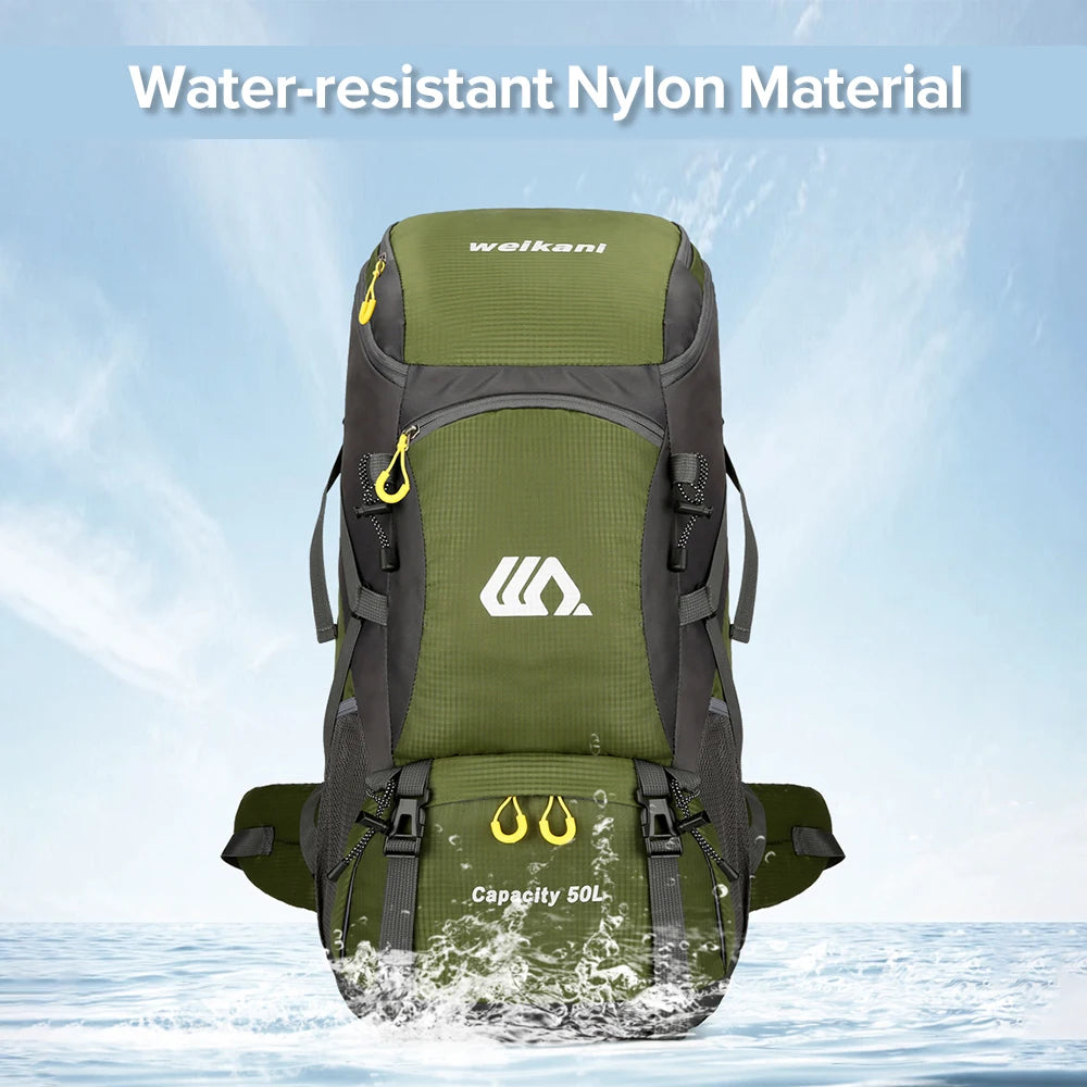 High Capacity Multifunctional Hiking Backpack Men Outdoor Sport Travel Backpack Bag Women 50L Hiking Climbing Fishing Backpack