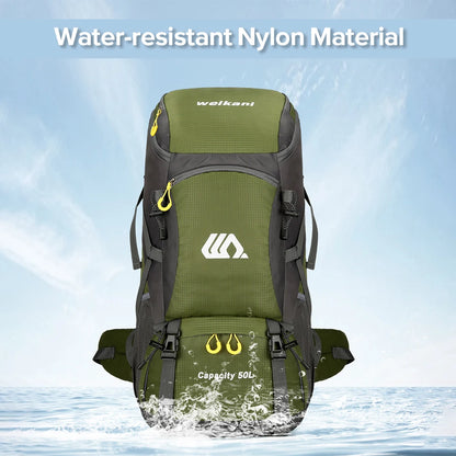 High Capacity Multifunctional Hiking Backpack Men Outdoor Sport Travel Backpack Bag Women 50L Hiking Climbing Fishing Backpack