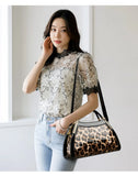 Alligator Patent Leather Shoulder Crossbody Handbags for Women, Luxury Brand Designer Hobo Bags, Two-Layer Sac