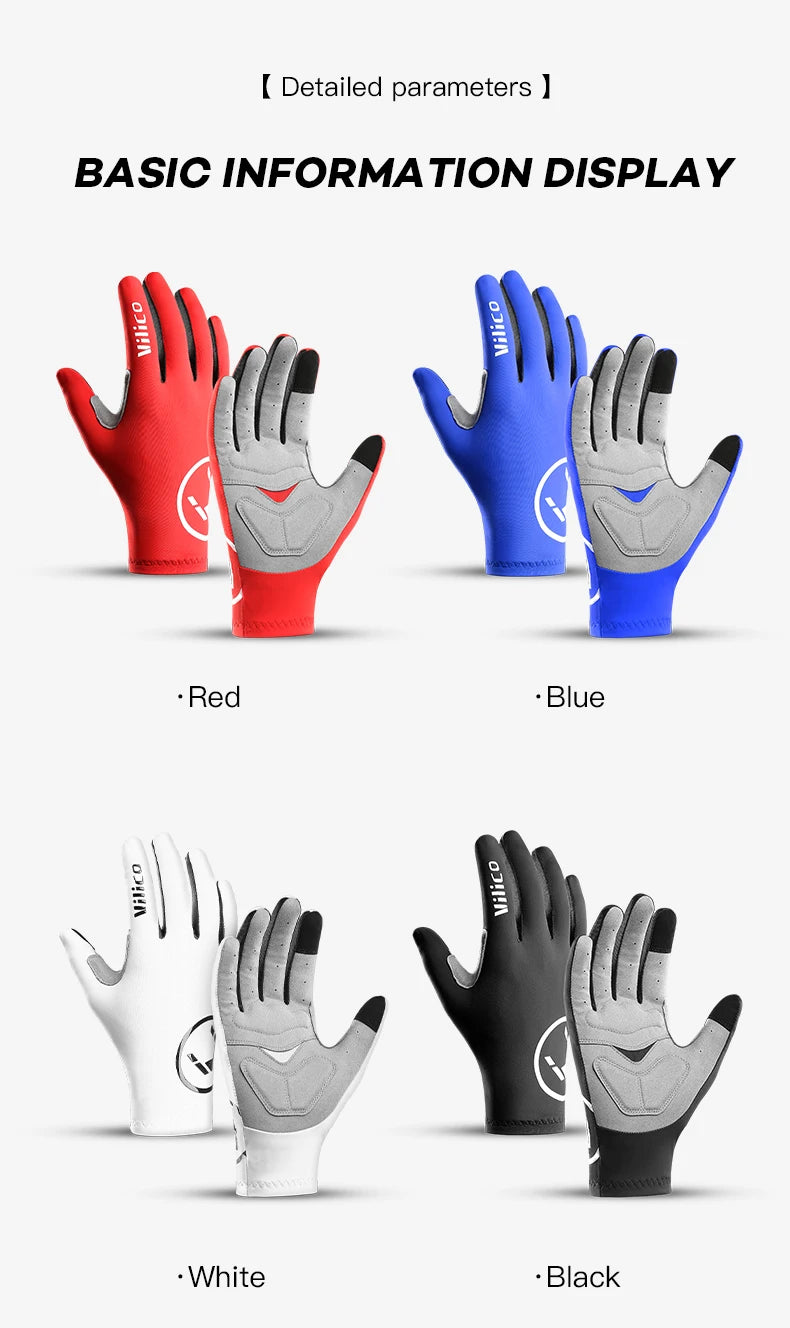 Touch Screen Long Full Fingers Half Fingers Gel Sports Cycling Gloves MTB Road Bike Riding Racing Women Men Bicycle Gloves