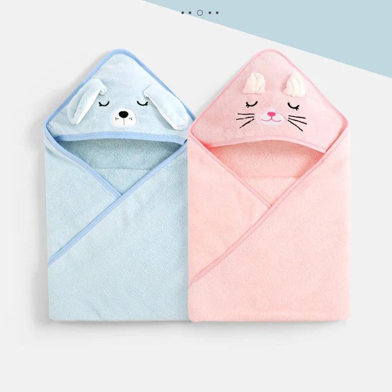 Toallas de baño con dibujos de animales para bebés, suaves y con capucha para recién nacidos, bata de baño para niños pequeños, cálida manta para dormir para niños y niñas.
