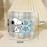 Snoopys Storage Bag Women Large-capacity Lipstick Sanitary Napkin Storage Bag Cute Anime Travel Portable Simple Girls Coin Purse