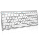 Russian Spanish French German Hebrew Brazil-Portuguese Ultra Slim Universal Wireless Bluetooth Keyboard for iOS Android Win