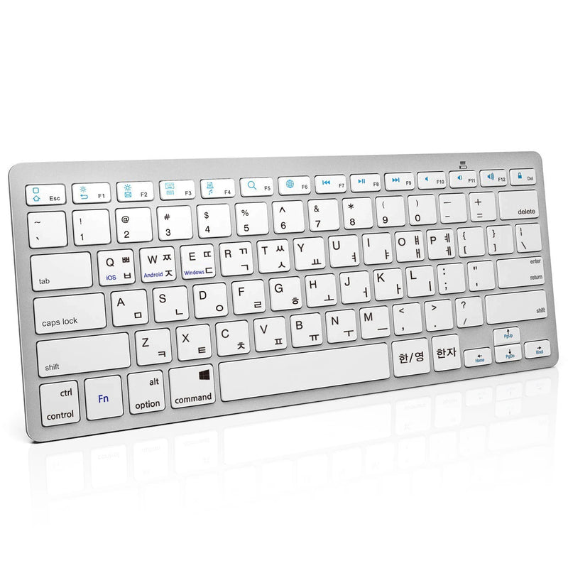 Russian Spanish French German Hebrew Brazil-Portuguese Ultra Slim Universal Wireless Bluetooth Keyboard for iOS Android Win