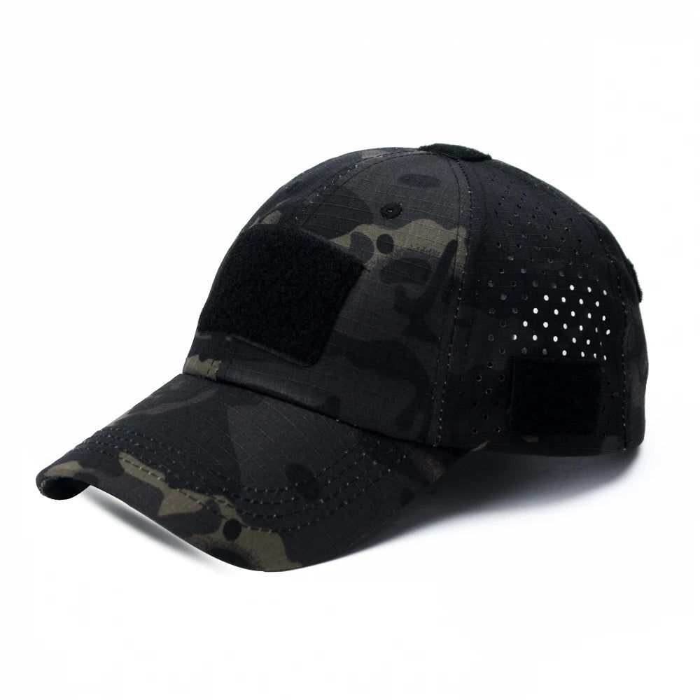 1/2pcs New Men's Camouflage Baseball Cap Breathable Sunscreen Hat Outdoor Sports Hunting Hiking Camping Beach Fishing Sun Hat