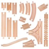 Wooden Train Track Toys Railway Rails Accessories Fit Thomas Train Road Connector Bridge Wood Railway Children Boy Christmas Gift
