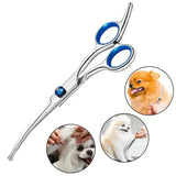 4pcs Pet Safe Scissors - Ambidextrous Stainless Steel Dog Grooming Shears with Safe, Round Head for Precision Trimming