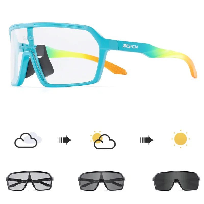 SCVCN Photochromic Sunglasses for Men Fashion Outdoor Sports Bicycle Cycling Glasses Woman Riding Goggles Eyewear Accessories