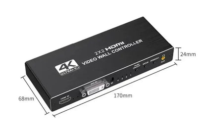 HDMI Video Wall Processor, 4K HDMI Controller, 2x2, HDMI, 1X2, 1X4, 1x3, 2X1, 3x1, 4X1, Multi Screen Processor Splicer 