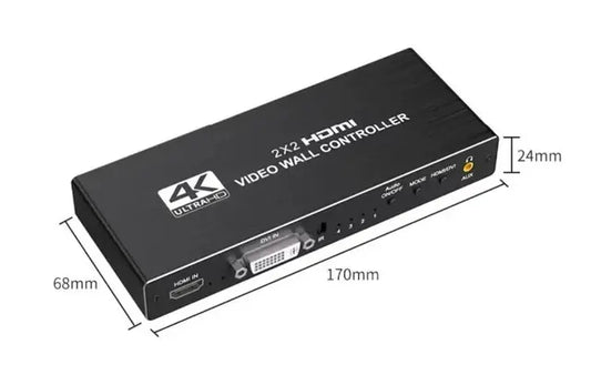Procesador de videowall HDMI, controlador HDMI 4K, 2x2, HDMI, 1x2, 1x4, 1x3, 2x1, 3x1, 4x1, empalmador de procesador multipantalla 