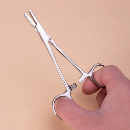 1 alicate de bola apretada para desenroscar, herramienta para joyería de perforación, alicates de sujeción de anclaje dérmico de acero quirúrgico, herramienta de perforación, pinzas dérmicas