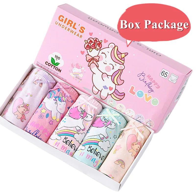 5 paquetes/caja de ropa interior para niños, bragas triangulares de algodón suave con dibujos de Mickey, transpirables, caja de regalo.