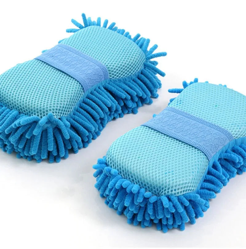 2Pcs Coral Car Wash Mitts Car Cleaning Sponge Care Detailing Brushes Auto Gloves Styling Car Cleaning Tools Auto Accessories