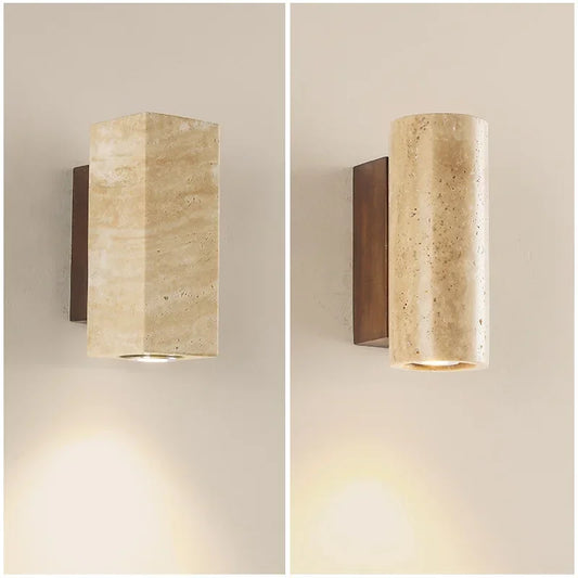 Wabi sabi Piedra Sala de estar Fondo Mesita de noche Luces de pared Lámpara de pared Apliques de arte vintage Lámpara de decoración de habitación de estilo japonés
