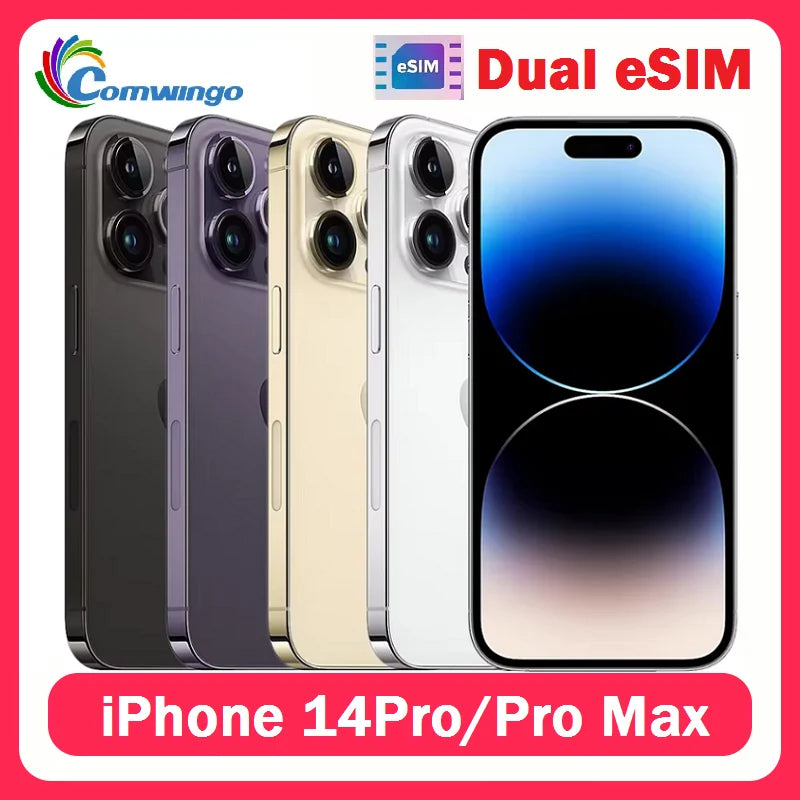 Apple iPhone 14 Pro / 14 Pro Max Dual eSIM 128/256GB ROM OLED Face ID NFC A15 Original Used CellPhone iphone 14pro 14 pro max