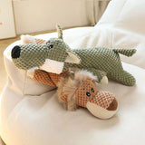 1/3 Pcs Large Dog Toy Bite-Resistant Sound Plush Toy Lion Wolf Elephant Cartoon Pet Toy Squeaky Dog Toy For Small &amp; Medium Dogs
