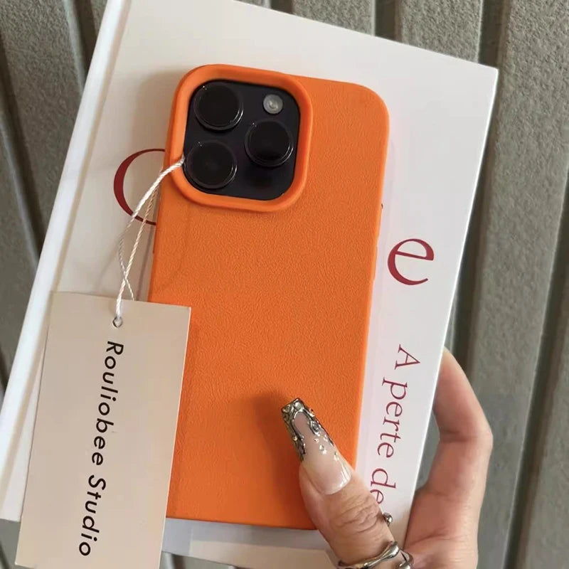 Soft Candy Color Lichee Pattern Silicone Phone Case For iPhone 11 12 13 14 15 16 ProMax Plus 16E X XS XR Shockproof Bumper Cover