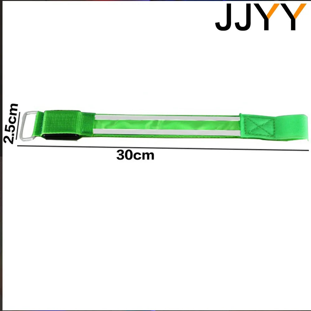 JJYY 1PC Outdoor Sports Night Running Armband LED Light USB Rechargeable Safety Belt Arm Leg Warning Wristband Cycling Bike Bicy