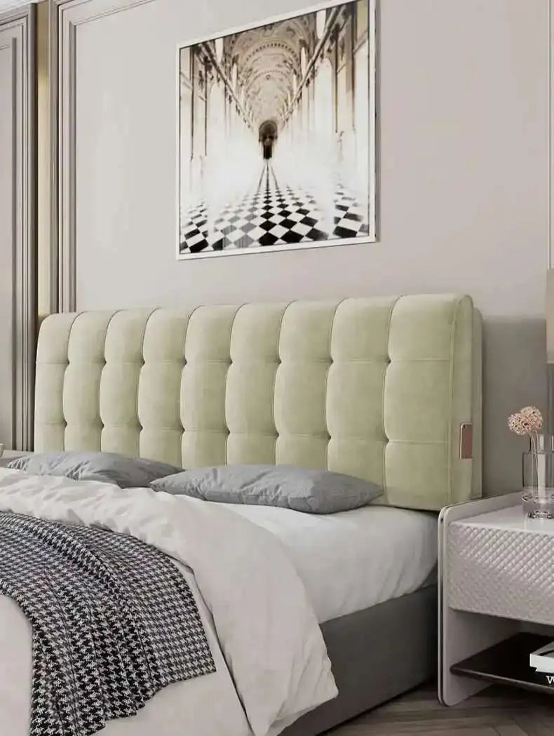 Backrest Soft Bag Bed Headboards for Hotel Headboards American Flannel Cloth Skin-Friendly Light Luxury Household Bed Headboards