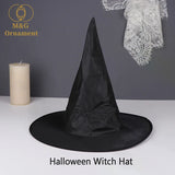1Pc Halloween Black Witches Hat Cap Hanging Witches Hats Costume Accessory For Halloween Party Cosplay Favor Role Play