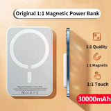 Cargador inalámbrico portátil de batería externa magnética auxiliar de repuesto para iPhone 13, 14, 15 y 16