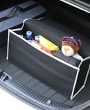 Gray Anti Slip Compartment Boot Storage Organizer Tool Car Storage Bag Car Trunk Organizer Soft Felt Storage Box Car Accessories