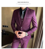 S-9XL New (Blazer+Vest+Pants) Men's Fashion Business Gentleman Professional Formal Dress Korean Version Banquet Dress Suit 6XL